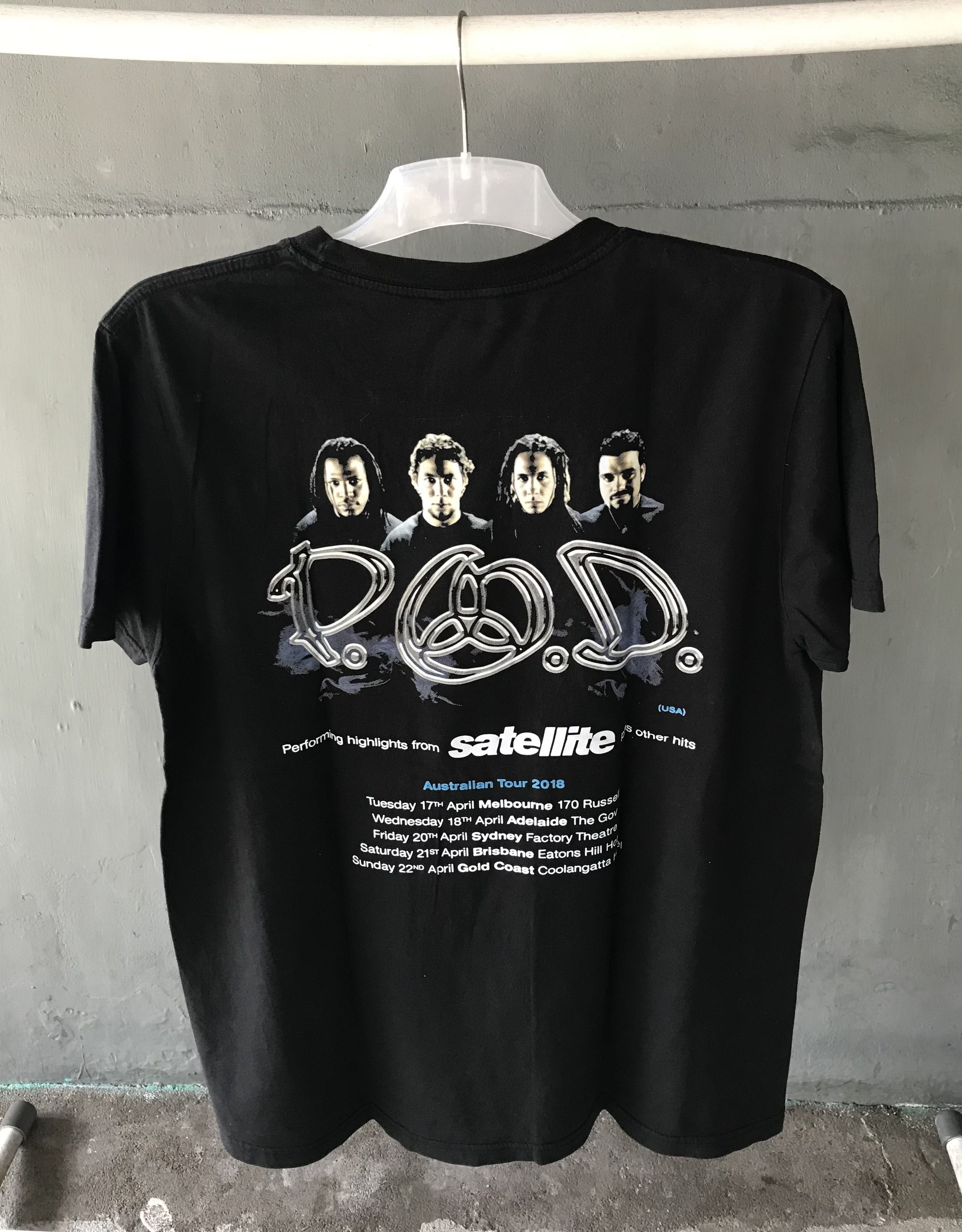 Band Tees P.O.D album Satellite Tour 2018 Size US L / EU 52-54 / 3 - 7 Thumbnail