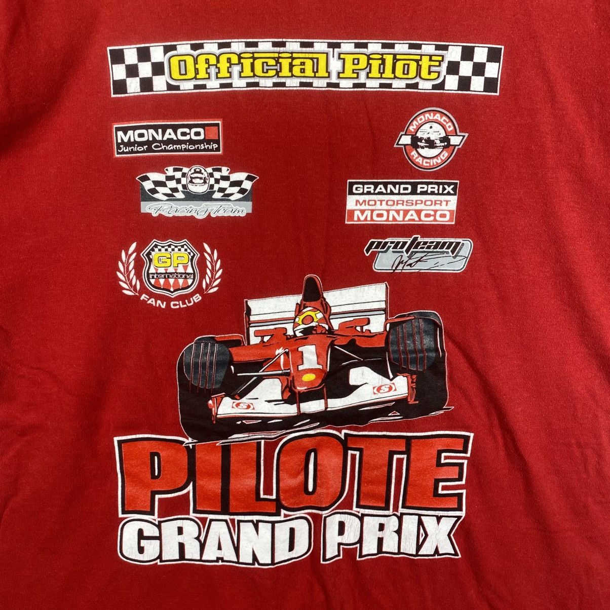 Vintage Vintage Official Pilot MONACO GRAND PRIX Racing Tee Shirt Size US L / EU 52-54 / 3 - 2 Thumbnail