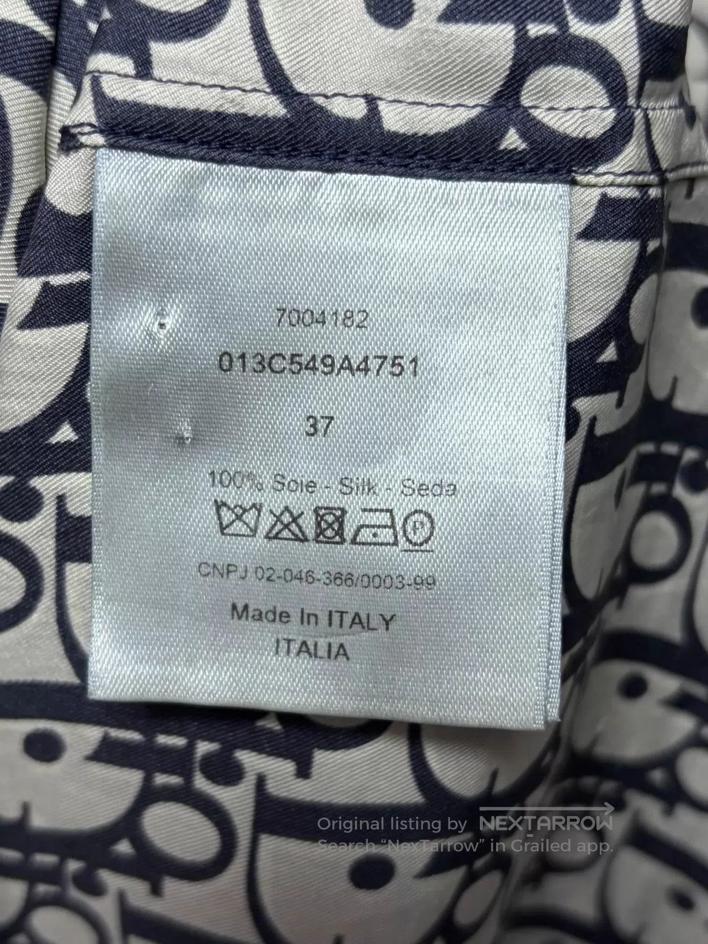 Dior Multi-Pattern Short-Sleeve Button-Up Shirt. Size US XS / EU 42 / 0 - 4 Thumbnail