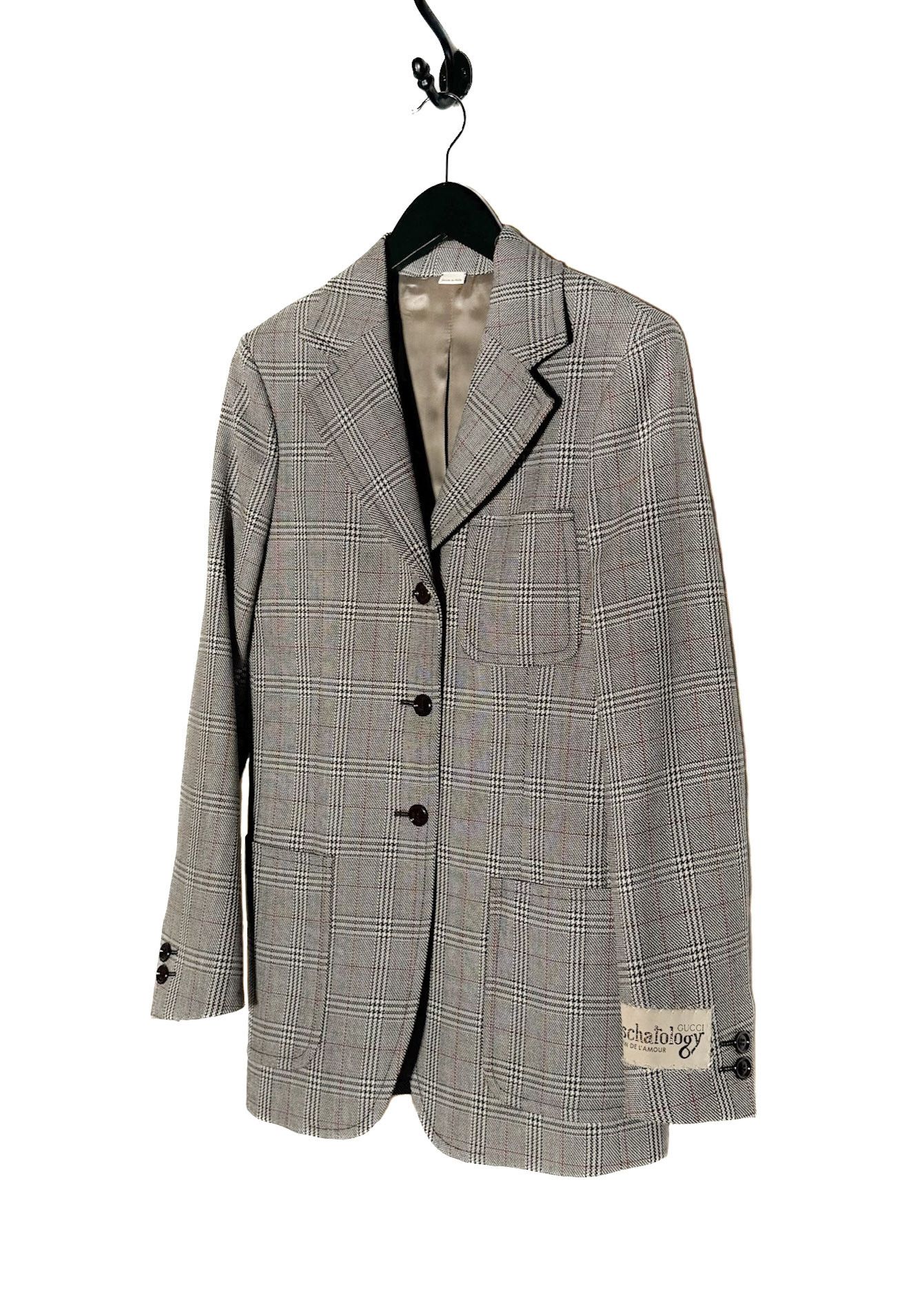Gucci Gucci Grey Prince Of Wales 3 Buttons Blazer Size XS / US 0-2 / IT 36-38 - 3 Thumbnail