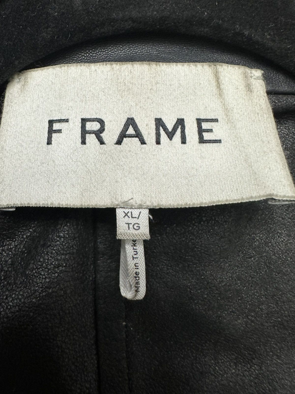 Frame Frame Men's Lambskin Leather Modern Short Sleeve Full Zip Size US XL / EU 56 / 4 - 6 Thumbnail