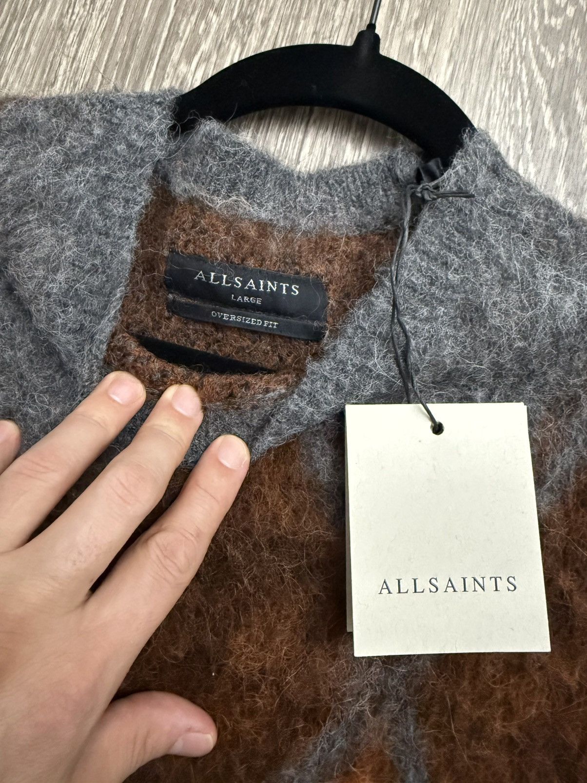 Allsaints AllSaints Black Mord Crew Jumper Size US L / EU 52-54 / 3 - 3 Thumbnail