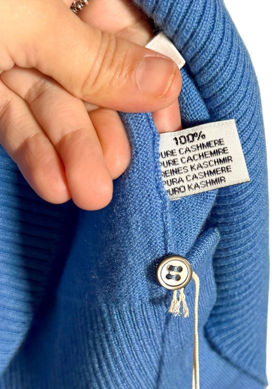 Thom Browne Thom Browne Blue Cashmere 4-Bar Short Sleeve Knit Polo Shirt Size US XL / EU 56 / 4 - 9 Thumbnail