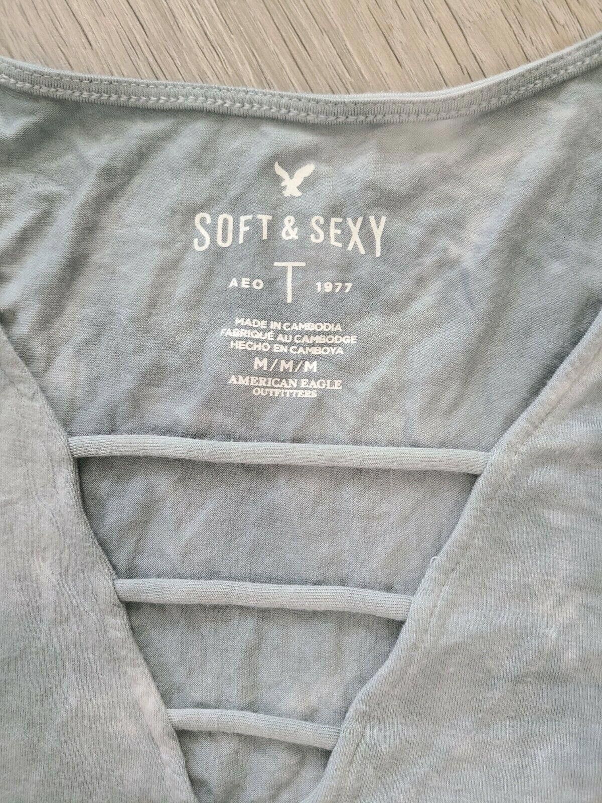 Designer American Eagle Soft And Sexy Tee Medium Green Tie Dye Bell Size M / US 6-8 / IT 42-44 - 2 Thumbnail