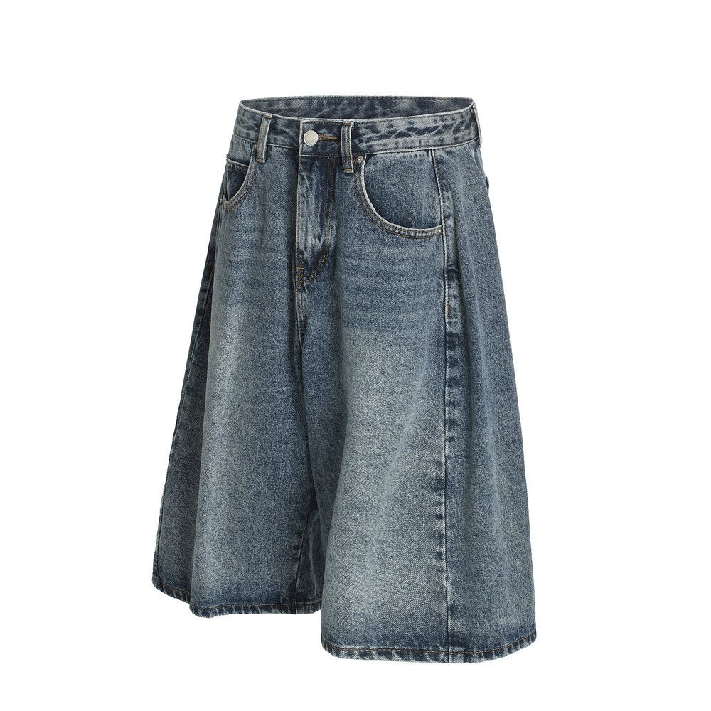 Japanese Brand × Jean American retro washed loose distressed punk denim shorts Size US 32 / EU 48 - 2 Thumbnail