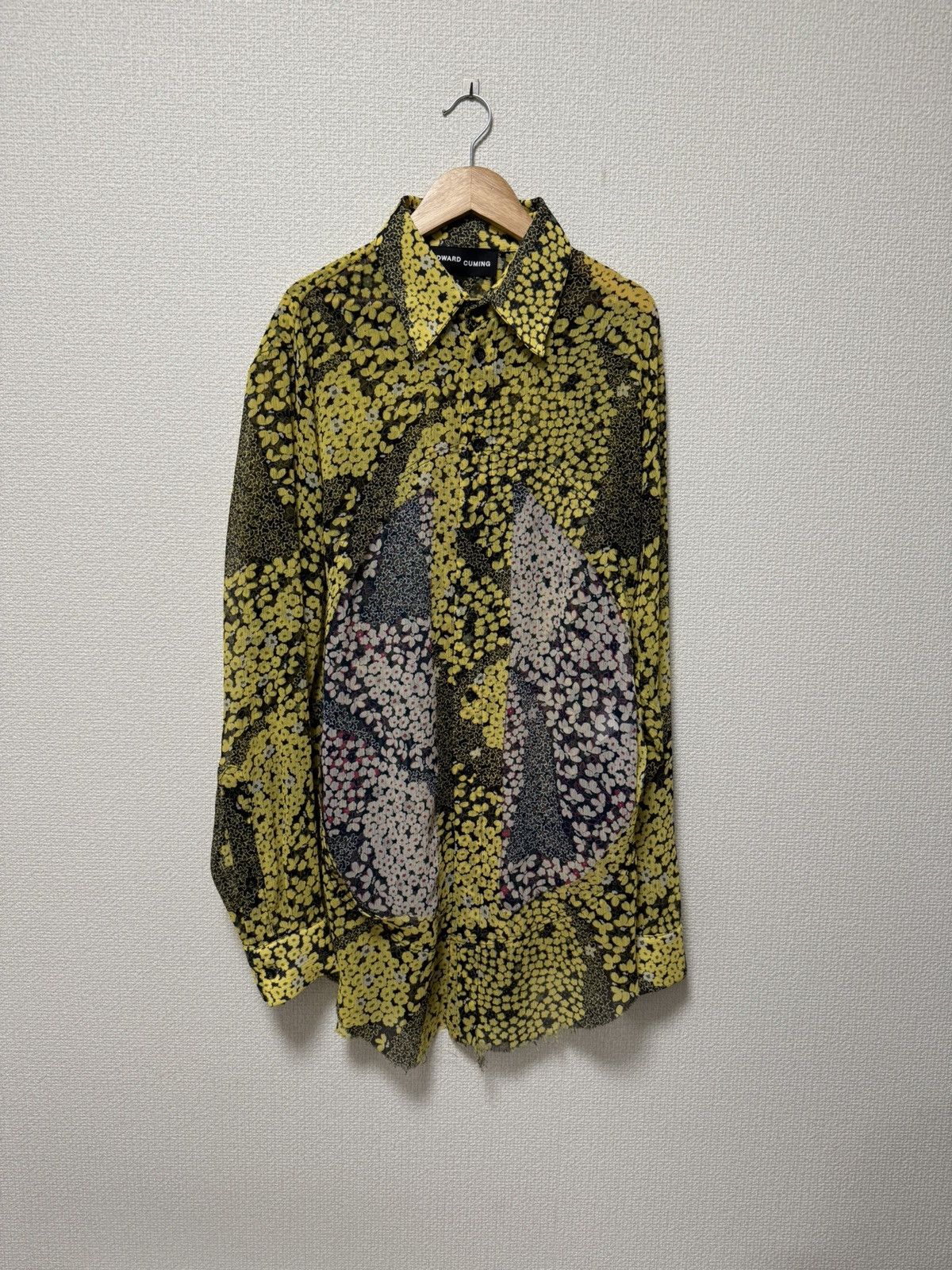 Edward Cuming Edward Cuming SS24 Floral Patchwork Sheer Shirt Size US M / EU 48-50 / 2 - 1 Thumbnail