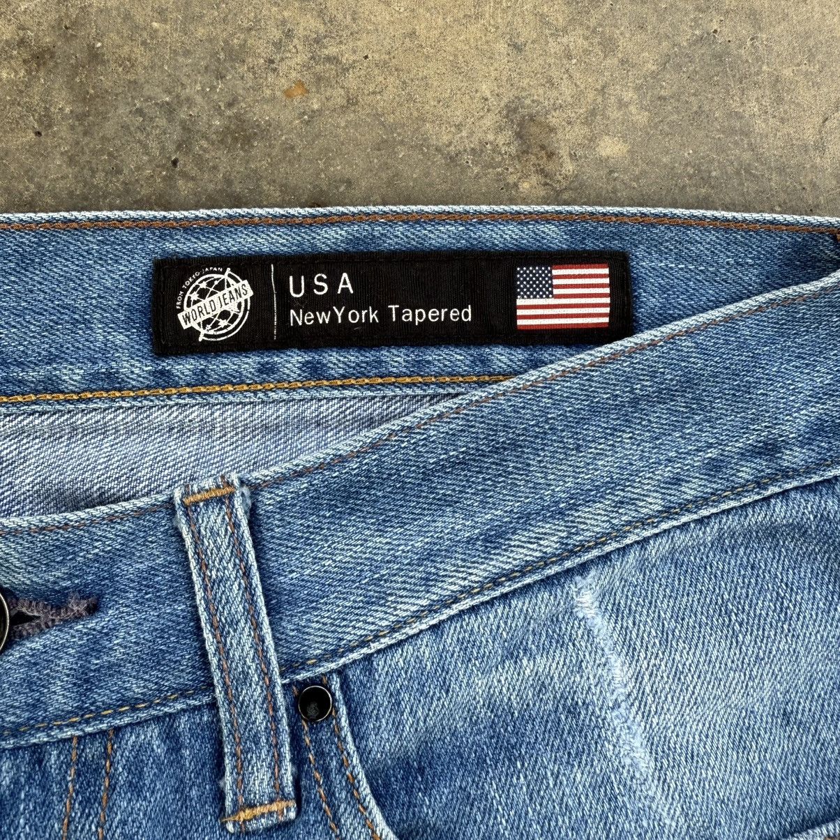 Japanese Brand VINTAGE BACK NUMBER FADED RIPPEP JEAN DENIM PANTS Size US 32 / EU 48 - 6 Thumbnail