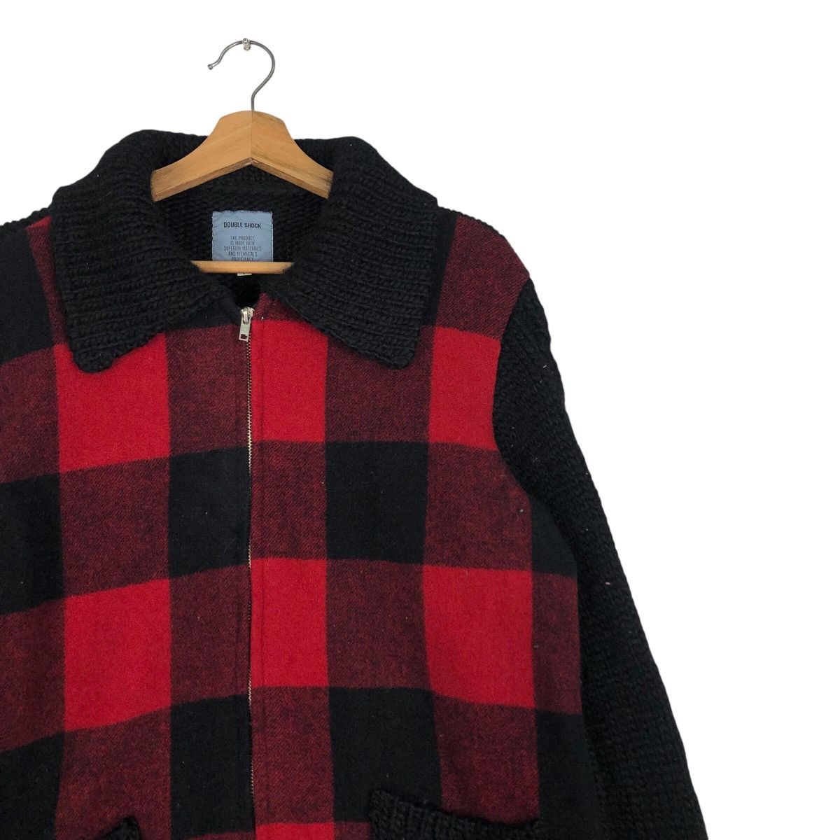 Japanese Brand Zipper Bomber Jacket DoubleShock Tartan Design Size US M / EU 48-50 / 2 - 7 Thumbnail