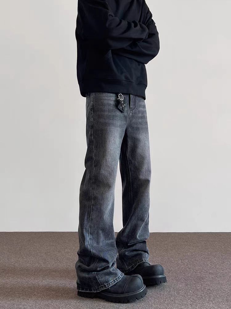 Japanese Brand × Jean High street washed old straight tube micro flared jeans Size US 30 / EU 46 - 1 Thumbnail