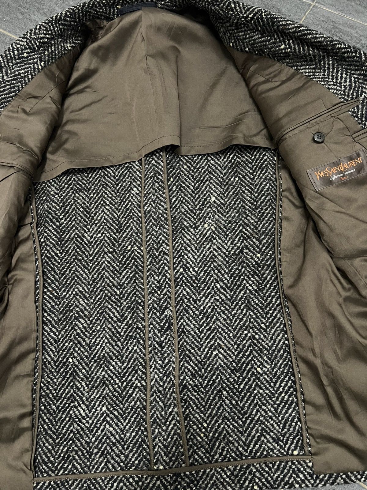 Yves Saint Laurent Vintage Yves Saint Laurent Homme Wool Coat Size US M / EU 48-50 / 2 - 9 Thumbnail