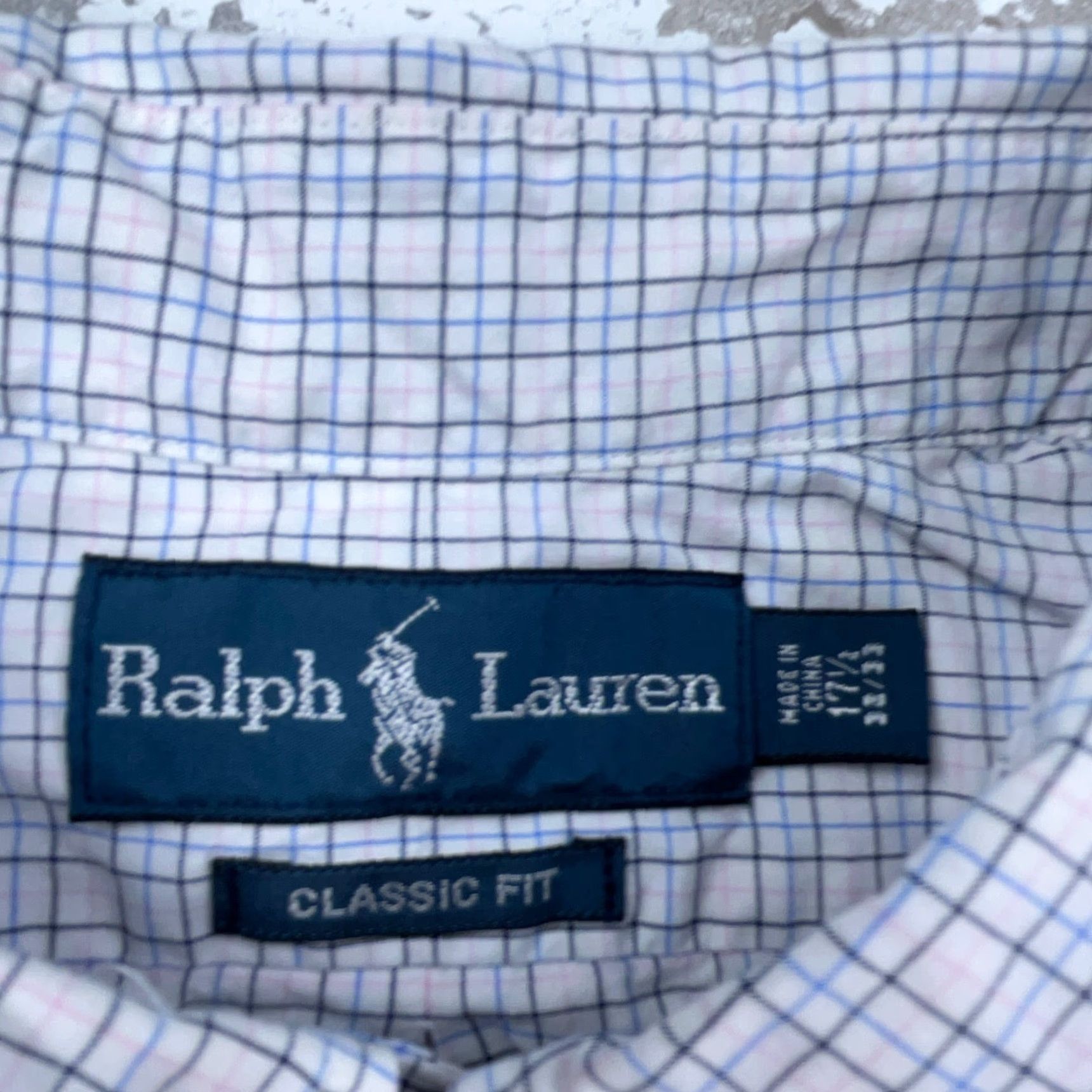 Ralph Lauren Ralph Lauren Shirt Men 17 34 White Blue Pink Plaid Button Up Dress Poplin Pony Shirt Button-Front Mens Regular White Plaid Classic Preppy Size 46R - 3 Thumbnail