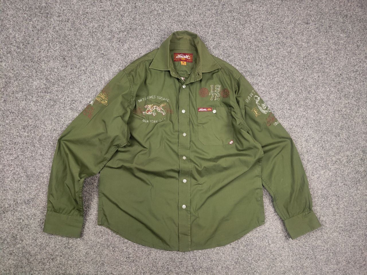 Ecko Unltd. Vintage Ecko Unltd Military Logo Button Long sleeve Shirt Size US M / EU 48-50 / 2 - 10 Thumbnail