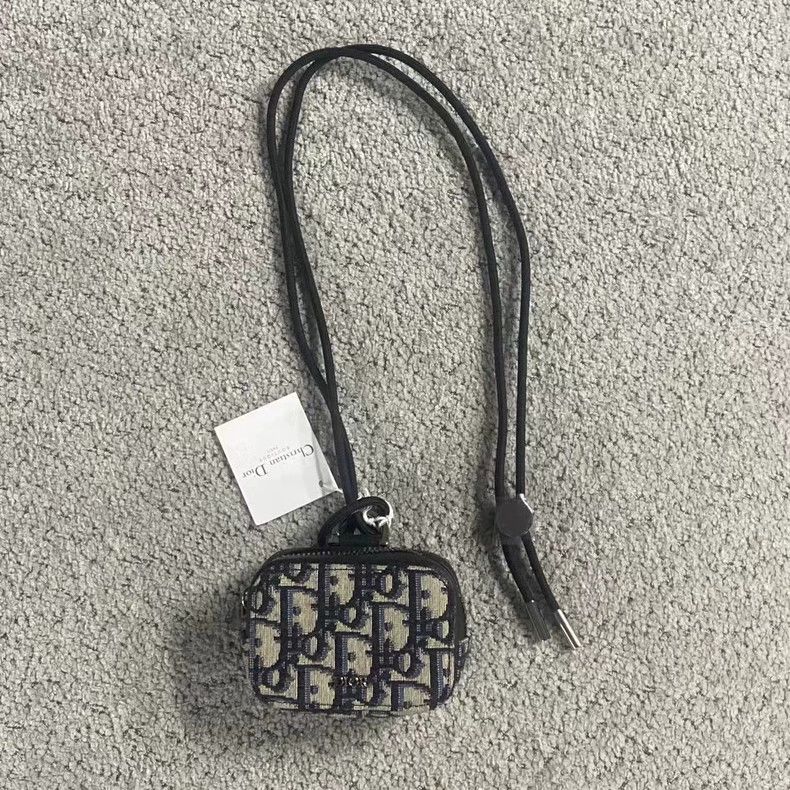 Dior The latest blue full-print pattern logo coin purse shoulde Size ONE SIZE - 2 Thumbnail