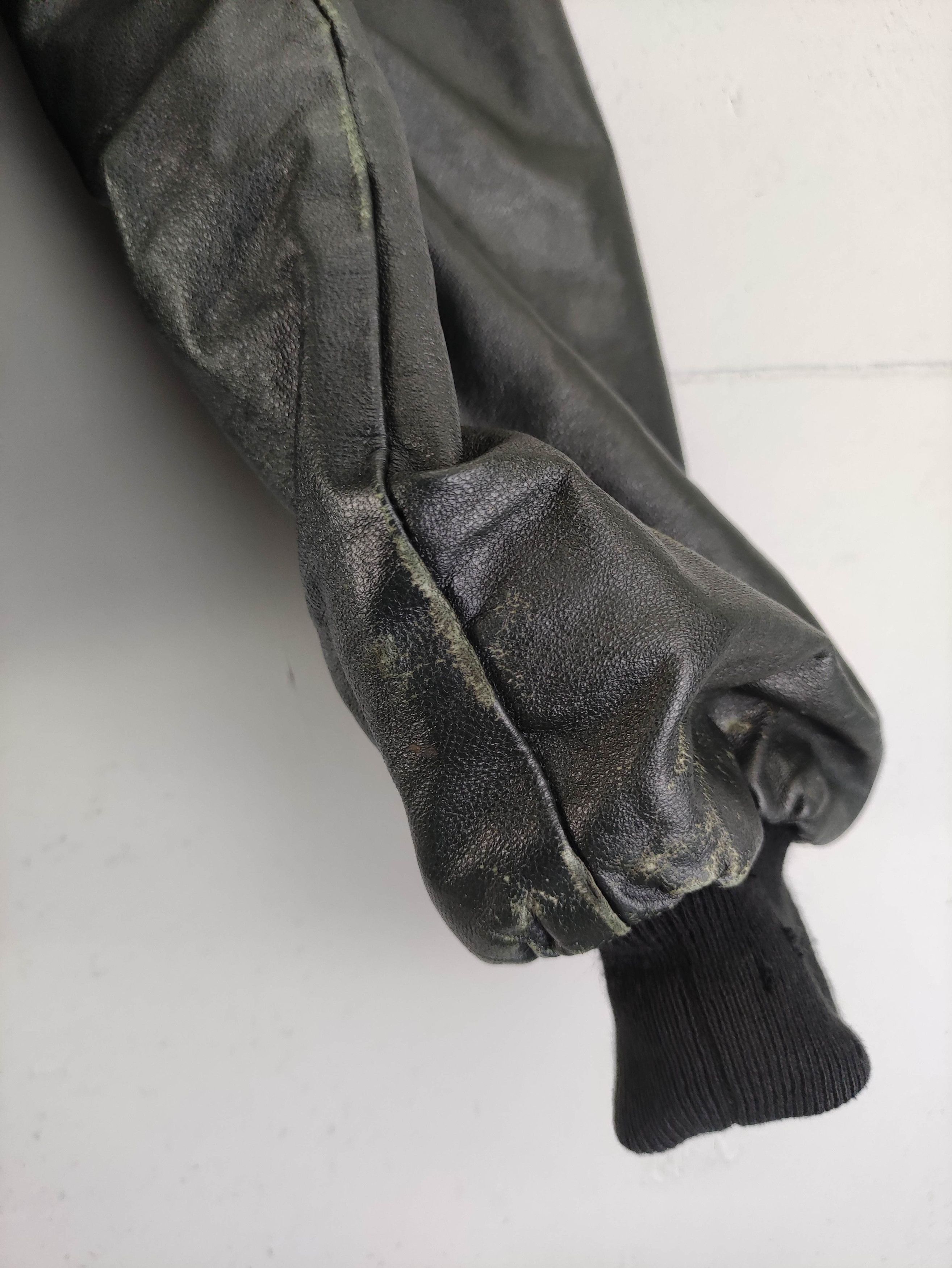 Japanese Brand Vintage 90s Melton Varsity Jacket Wool Leather Sleeve Size US XL / EU 56 / 4 - 6 Thumbnail