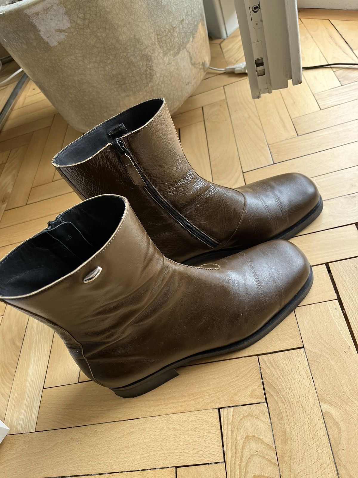 image of Our Legacy Camion Boots in Olive, Men's (Size 12)