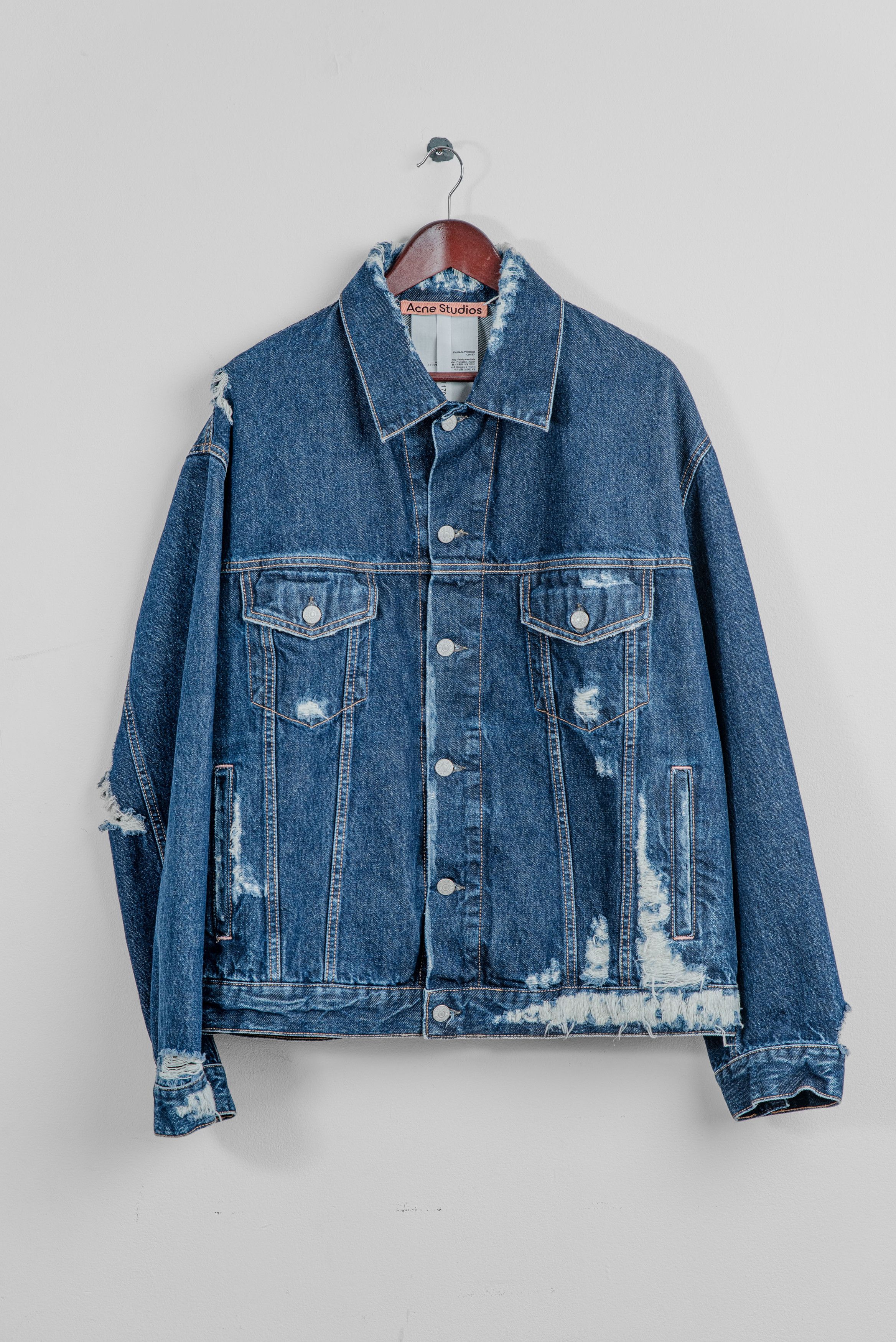 Acne Studios Acne Studios Distressed Denim Jacket Size S / US 4 / IT 40 - 3 Thumbnail