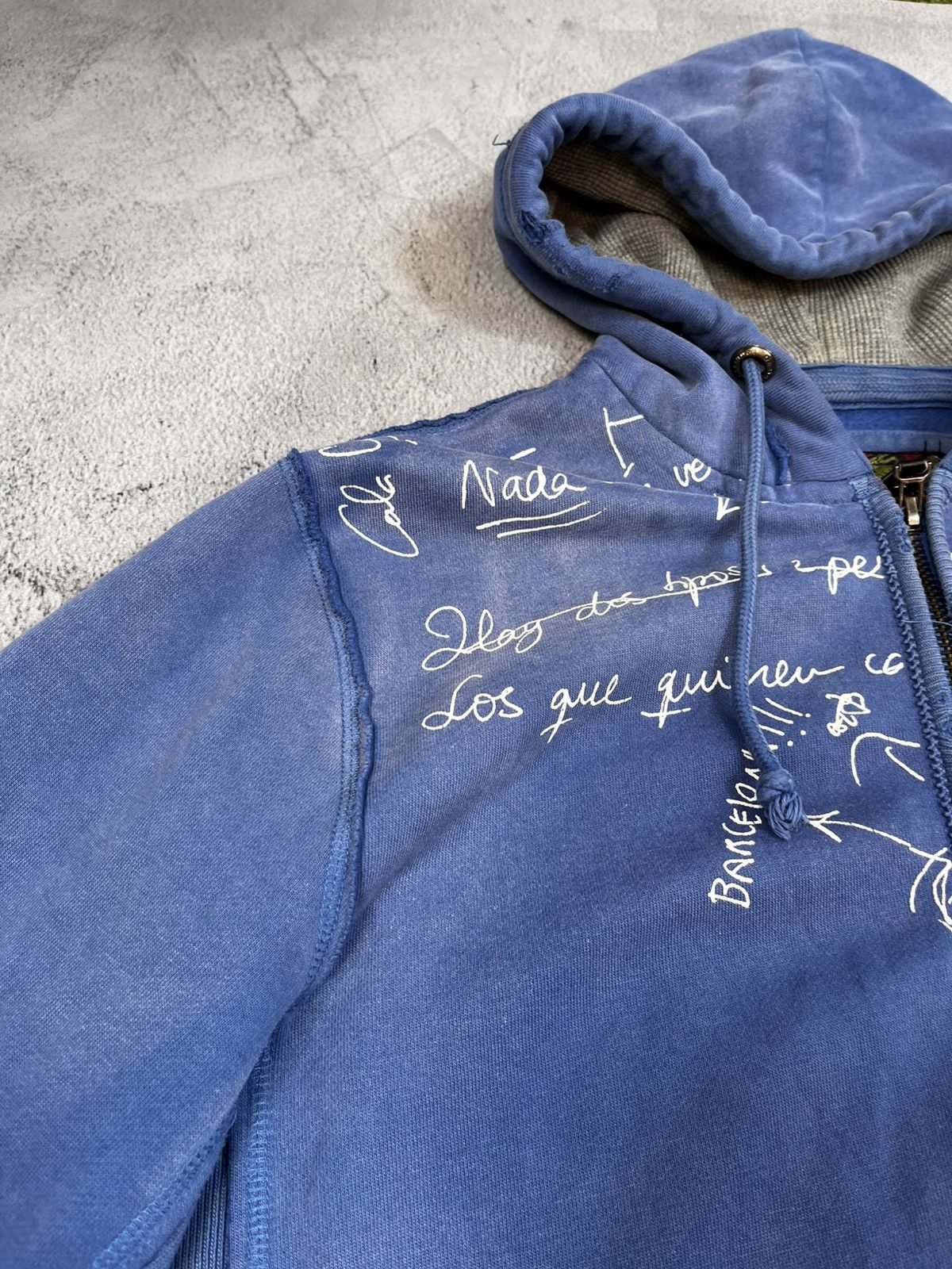 Desigual × Japanese Brand Vintage Y2K Desigual faded big logo zip hoodie trashed style Size US XL / EU 56 / 4 - 4 Thumbnail