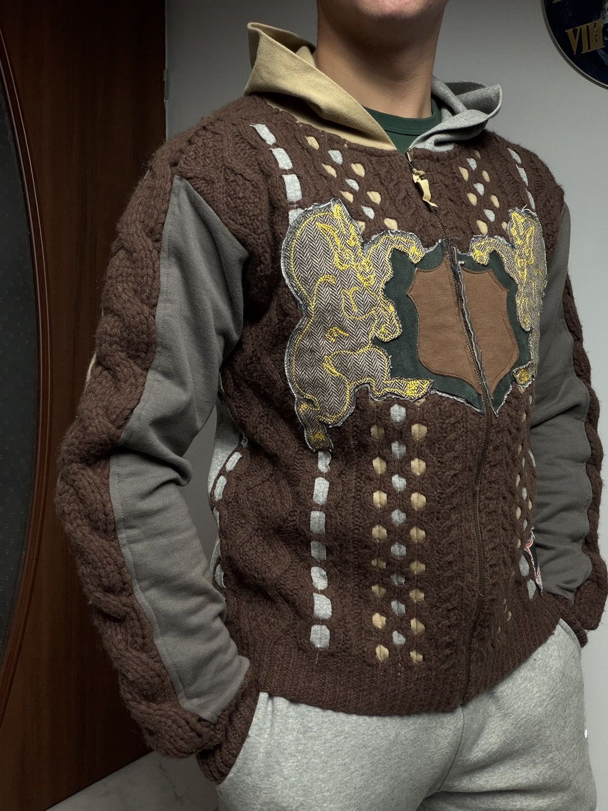 Michiko Koshino Michiko Koshino Japan Style Wool Hoodie Print Handmade Size US L / EU 52-54 / 3 - 3 Thumbnail