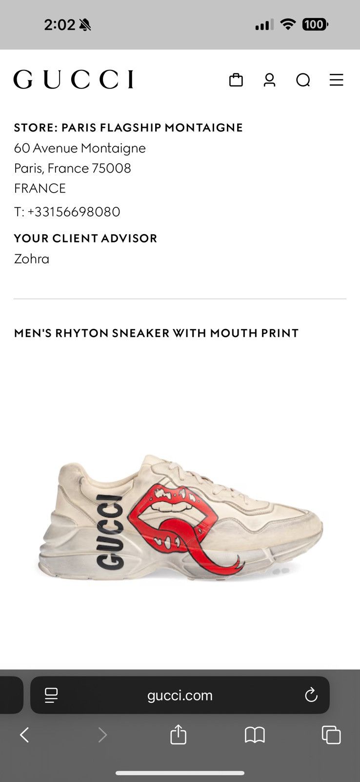 Gucci Gucci X Rolling Stones Rython Size US 10 / EU 43 - 10 Thumbnail