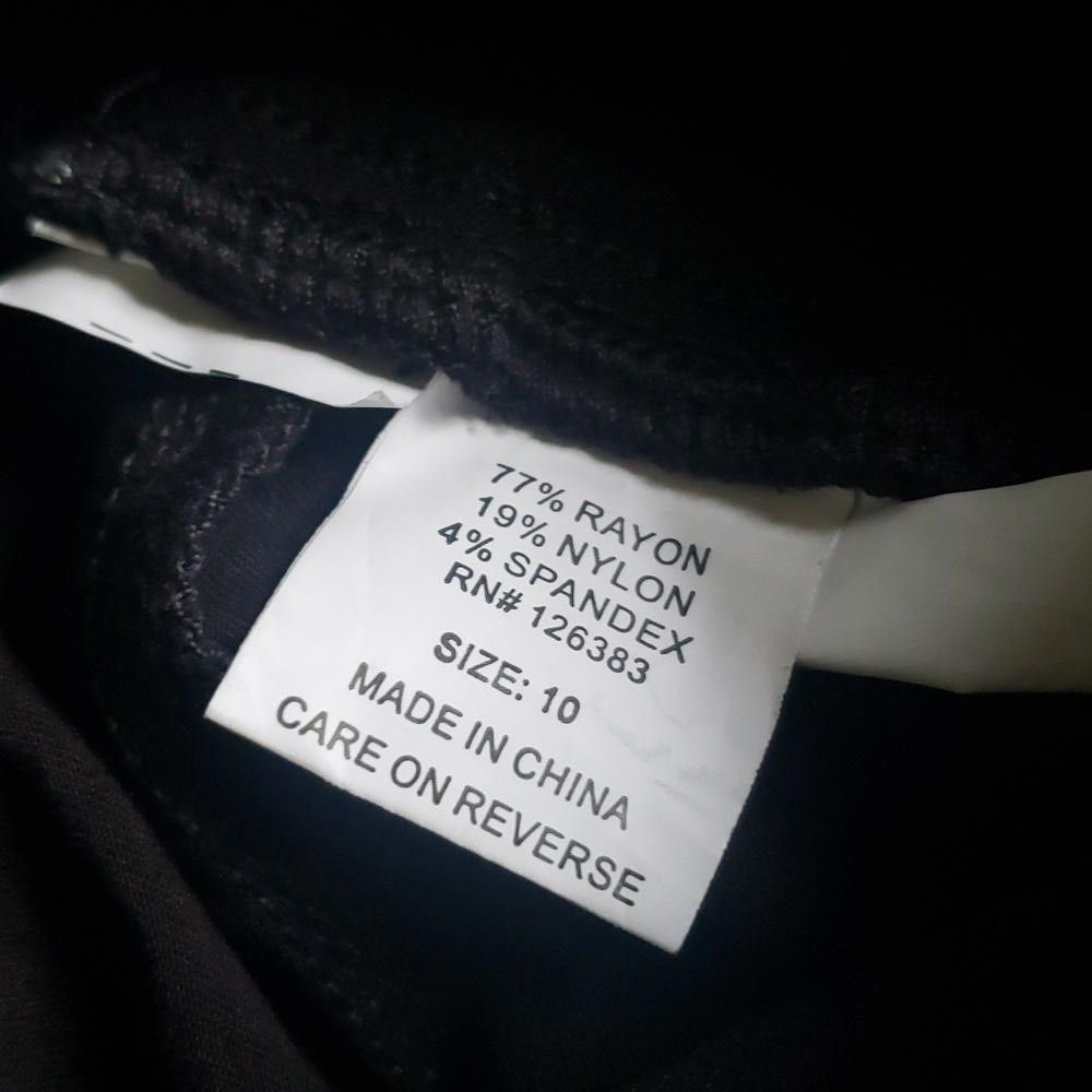 Designer CT1069 Ethyl Black Straight Leg Pant 10 Size 32" / US 10 / IT 46 - 6 Thumbnail