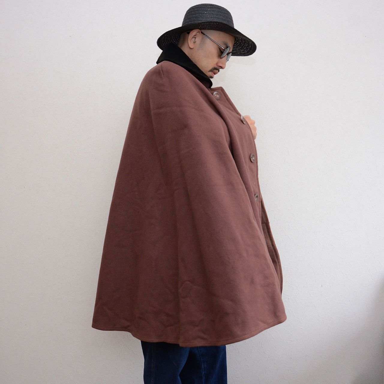 Other Japanese Retro-Modern Wool Mantle, Marusho Vintage Showa Size US M / EU 48-50 / 2 - 17 Thumbnail