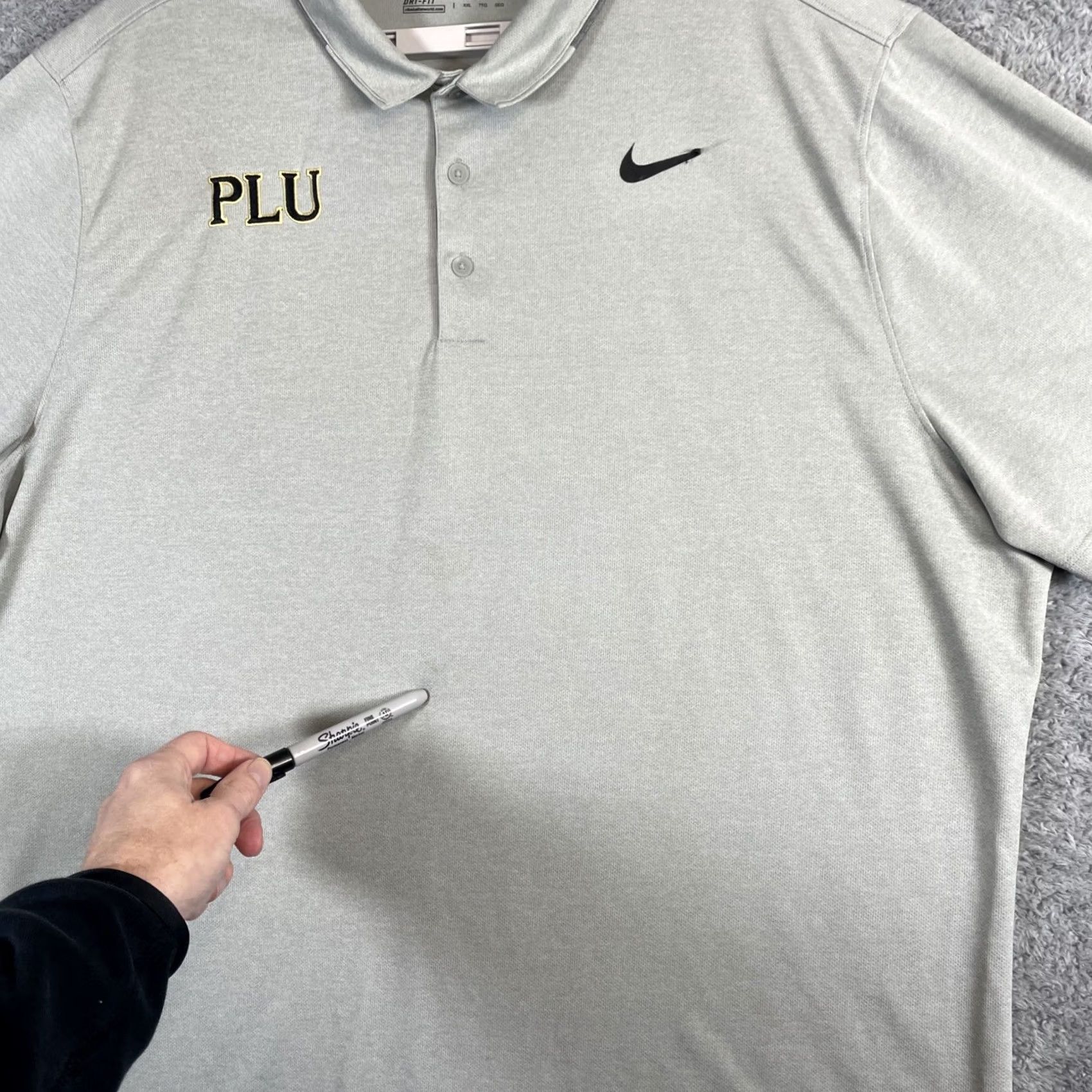 Nike Nike Polo Shirt Men 2XL Gray Golf Performance SS Short Sleeve Button-Down Collar Polo Shirt Mens Size US XXL / EU 58 / 5 - 7 Thumbnail