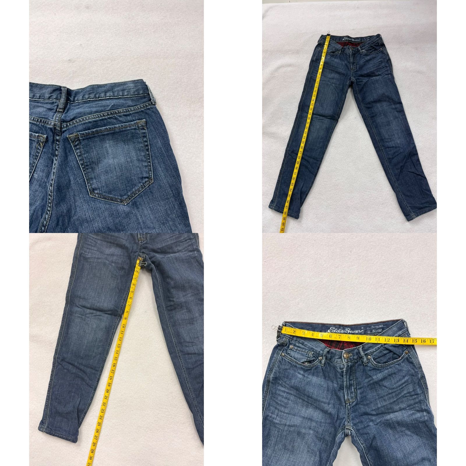 Eddie Bauer VINTAGE Eddie Bauer Womens Jeans Flannel-Lined Blues Straight 2 Womens Boys Girls Mens Not Applicable Size 26" / US 2 / IT 38 - 8 Thumbnail