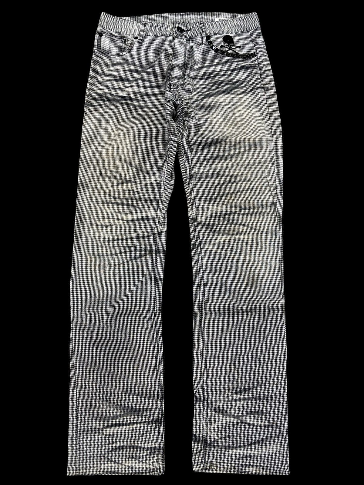 Japanese Brand semanticdesign Houndstooth Embroidery Stretchable Pant K18 Size US 30 / EU 46 - 1 Thumbnail