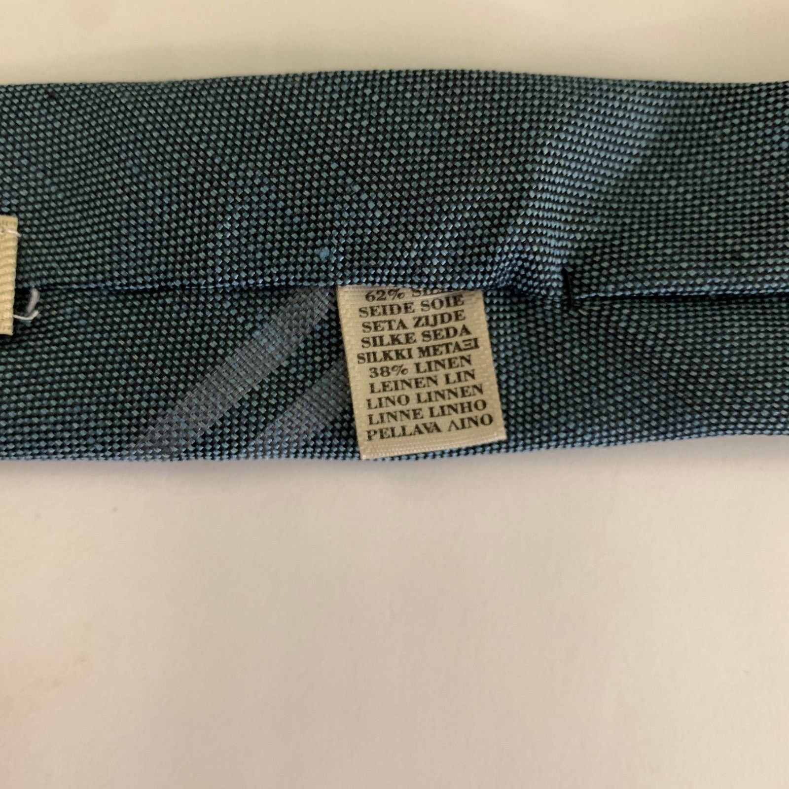 Burberry BURBERRY Blue Whie light blue Stripe Silk Linen Tie Size ONE SIZE - 3 Thumbnail