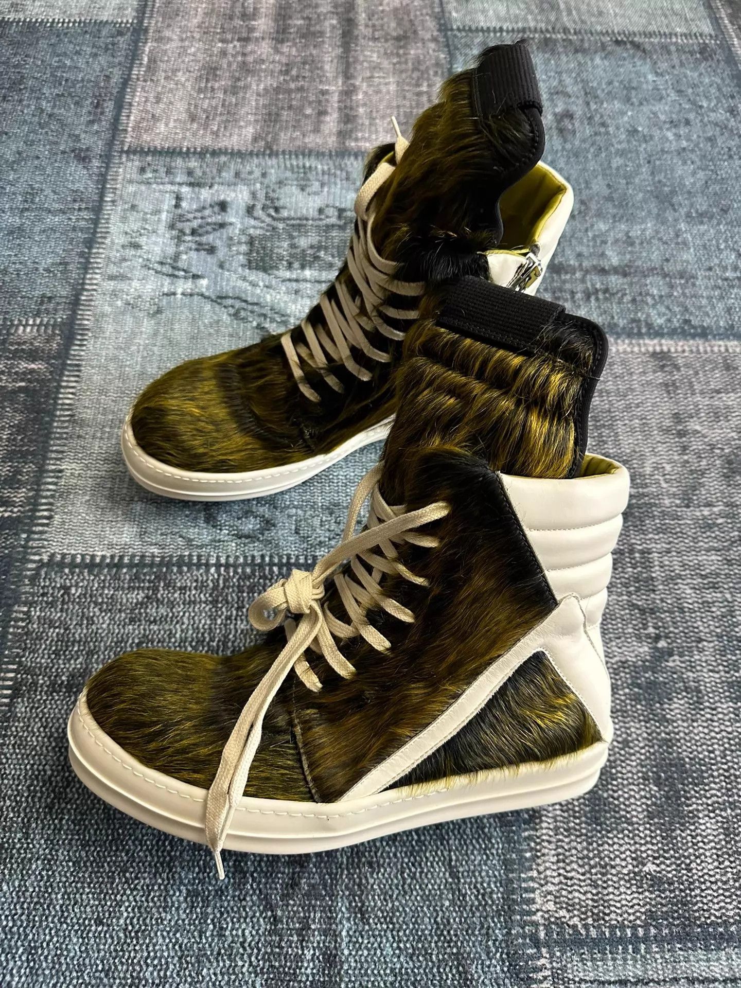 Rick Owens Rick Owens 23aw Acid Green Horsehair Triangle 41 Size US 8 / EU 41 - 4 Thumbnail