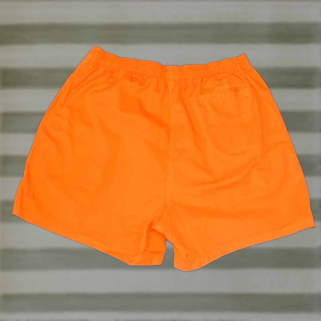 VINTAGE Gap Shorts M Neon Orange Cotton High Waist Pockets 2000s