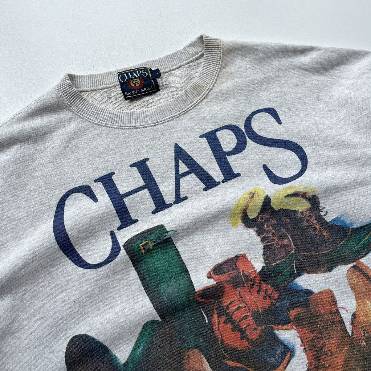 Chaps × Chaps Ralph Lauren × Ralph Lauren Chaps Ralph Lauren Japan Boots Logo Vintage Sweatshirt Rare Size US S / EU 44-46 / 1 - 5 Thumbnail