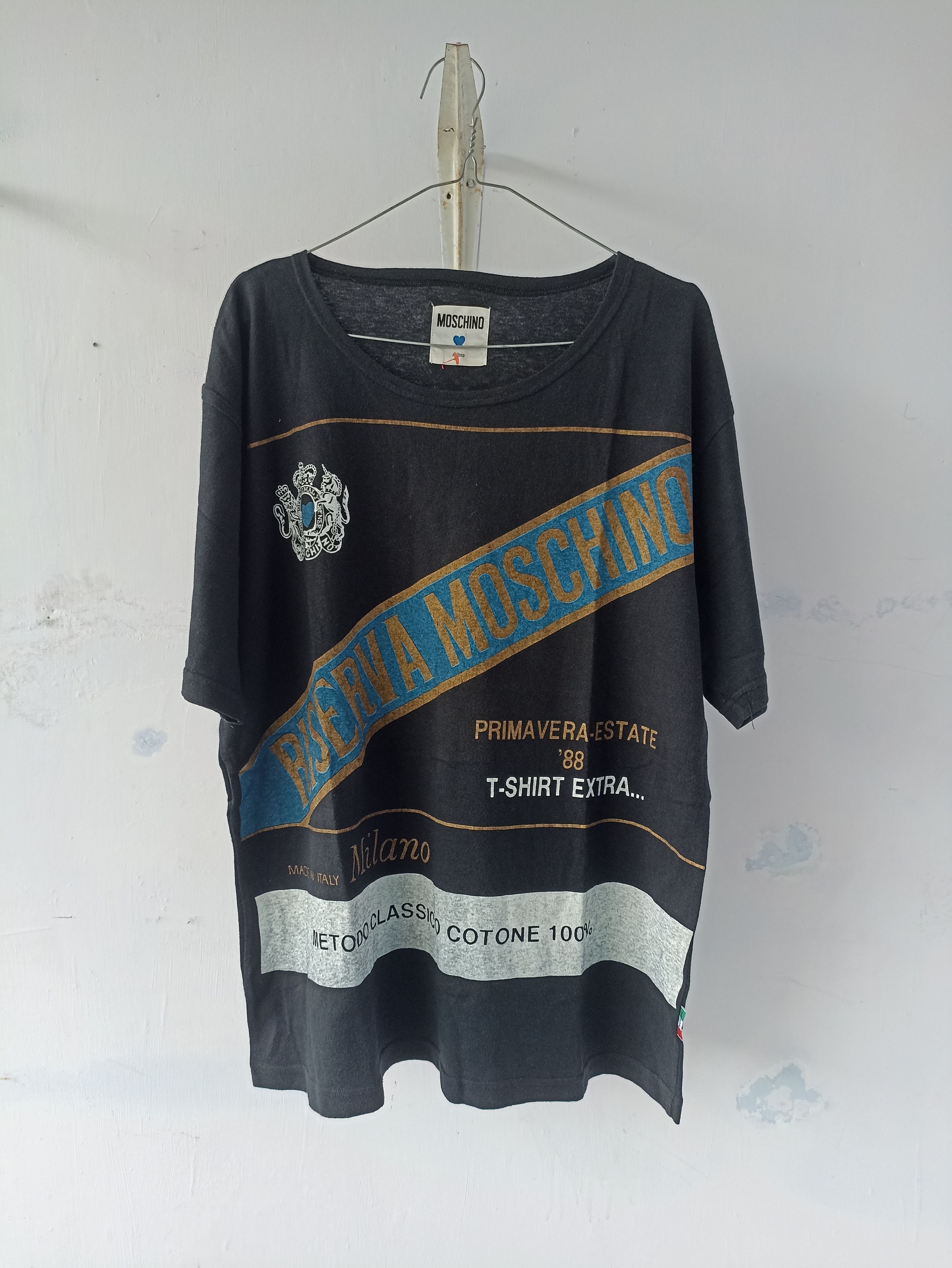 image of Moschino Riserva 88 By Moschino Shirt in Black, Men's (Size Medium)