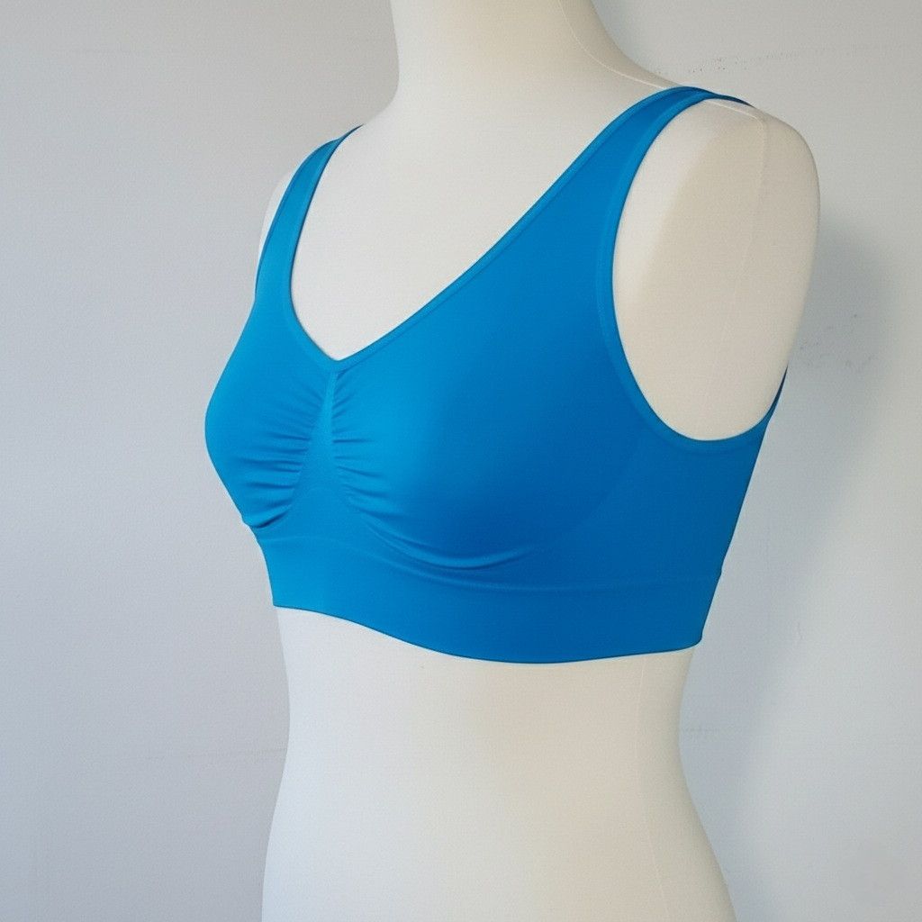 Other Freedom Size M/L NEW 3 Bras Set Pink Purple Blue Stretchy Size ONE SIZE - 4 Thumbnail