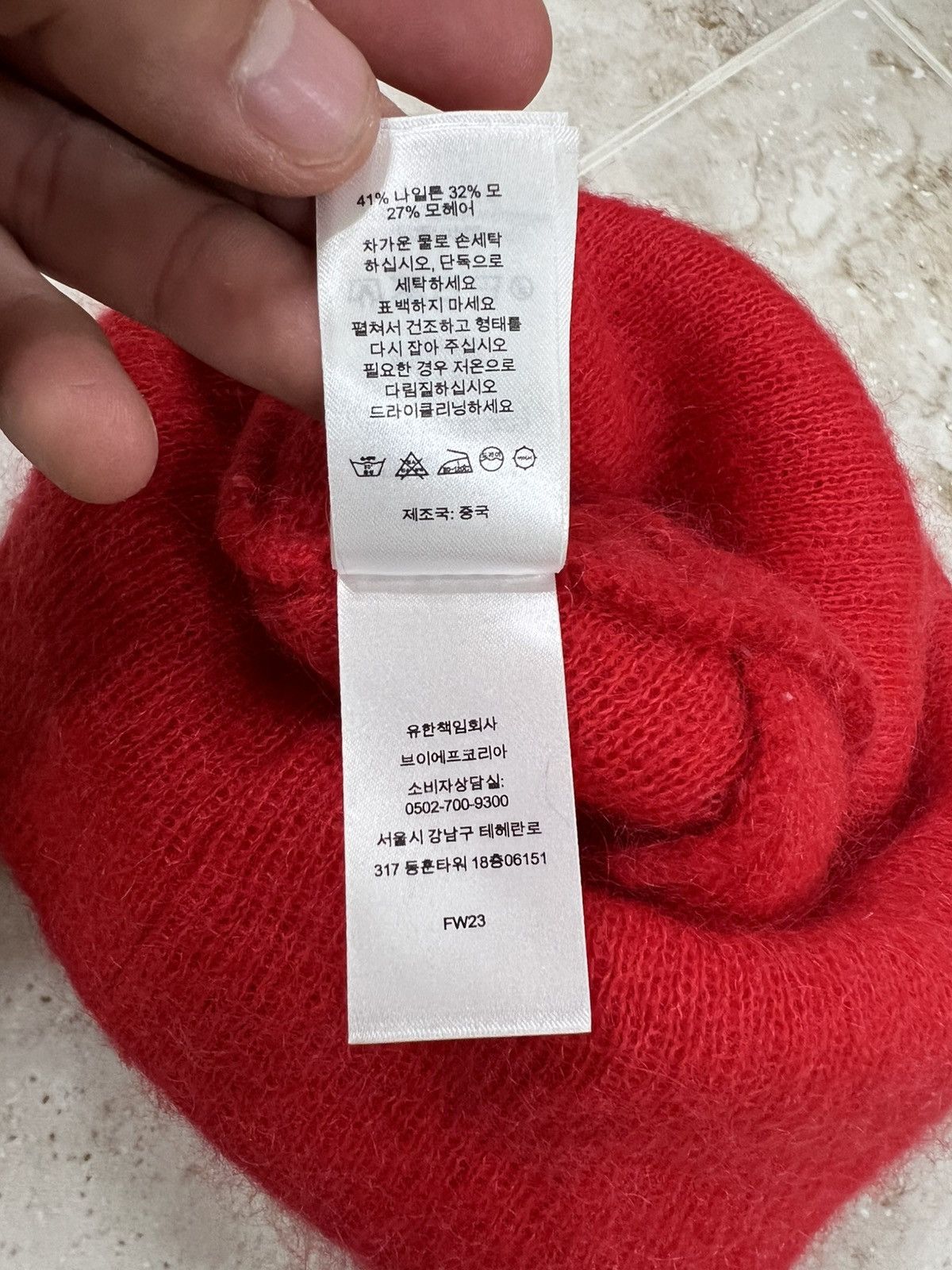Supreme Supreme Bright Red Mohair Cuffed Beanie Size ONE SIZE - 6 Thumbnail