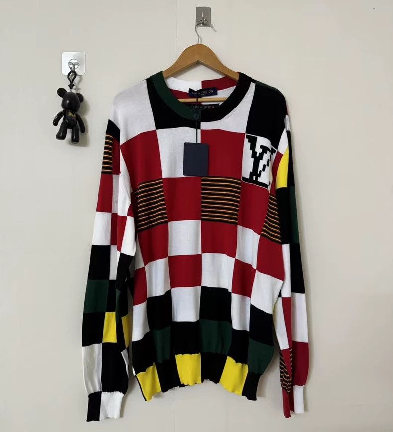 Louis Vuitton LOUIS VUITTON size 4l Colored checkerboard patchwork sweat Size US XXL / EU 58 / 5 - 1 Thumbnail