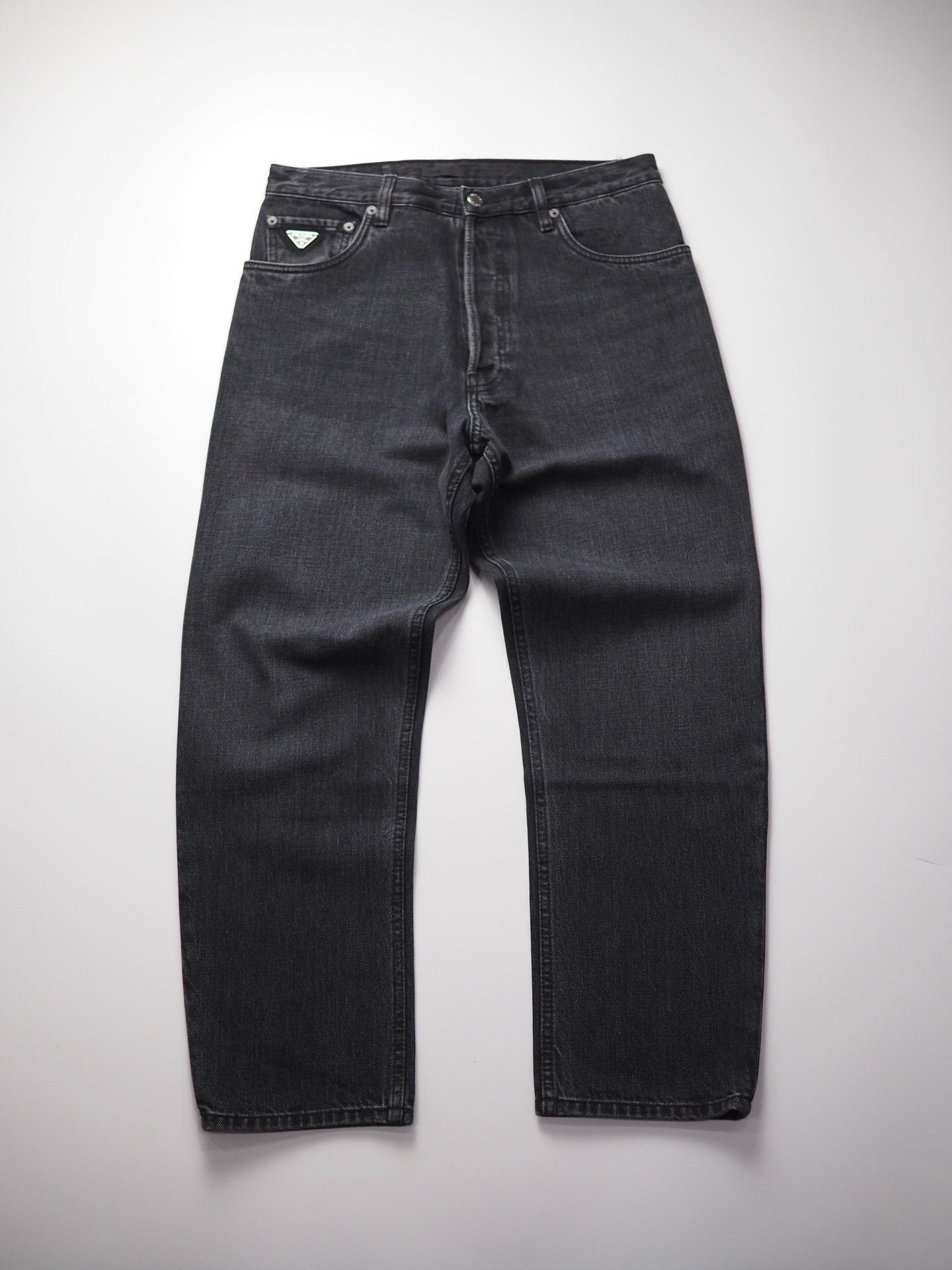Prada black distressed prada triangle logo jeans Size US 30 / EU 46 - 1 Thumbnail