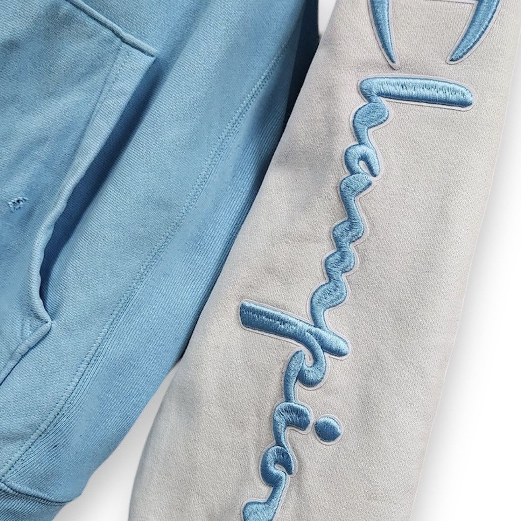 Champion × Vintage Vintage Reverse Weave Champion Multicolour Distressed Hoodie Size US L / EU 52-54 / 3 - 9 Thumbnail