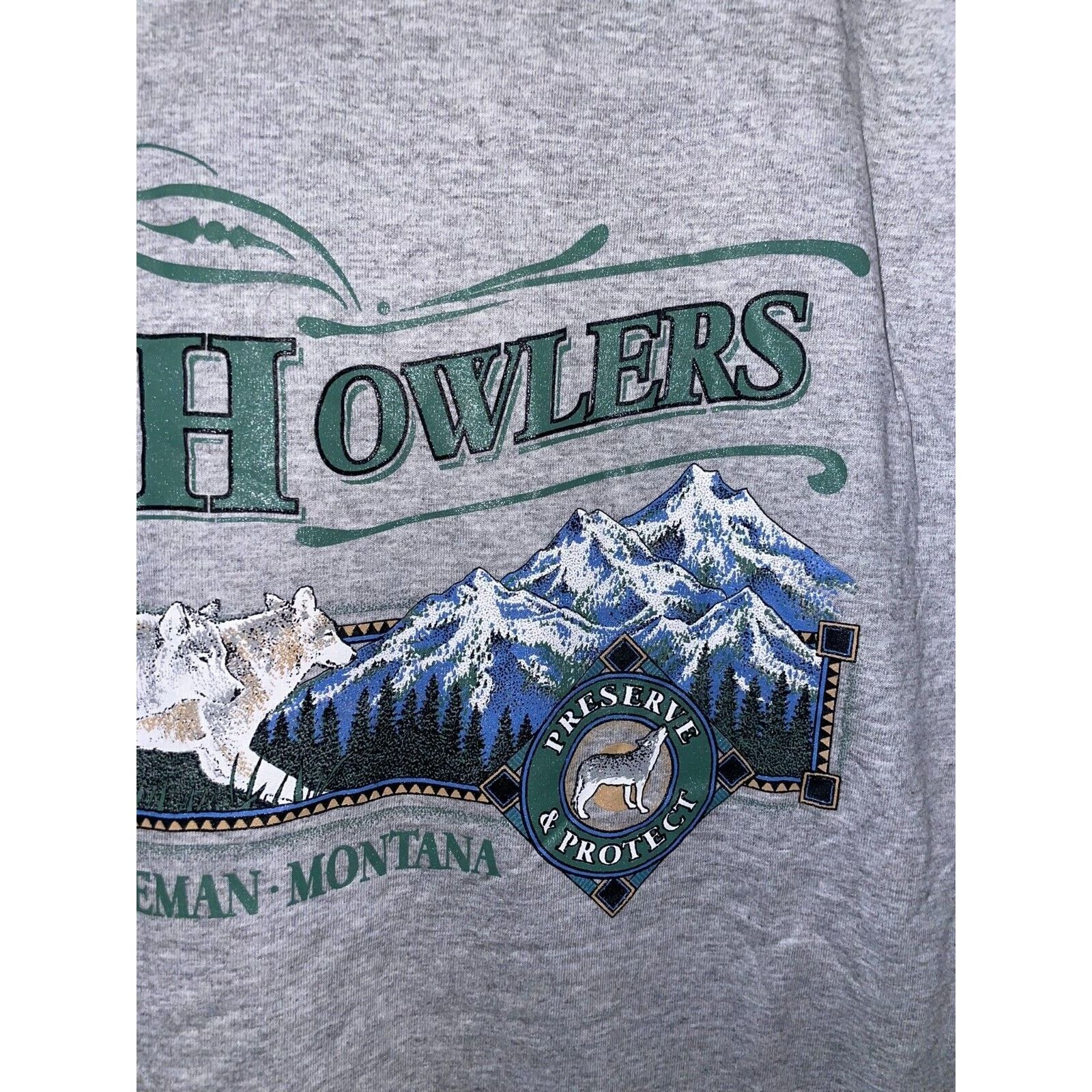 Jerzees Vintage Howlers Shirt Jerzees Wolf Bozeman Tee Animal 90s L Size US L / EU 52-54 / 3 - 5 Thumbnail