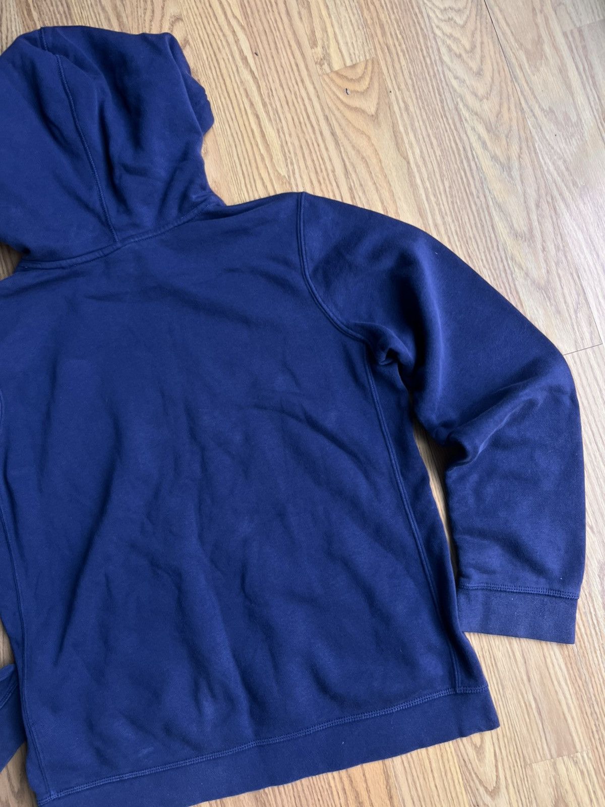 Nike Nike Gym Athletic Navy Blue Hoodie With White Swoosh Size US XL / EU 56 / 4 - 8 Thumbnail