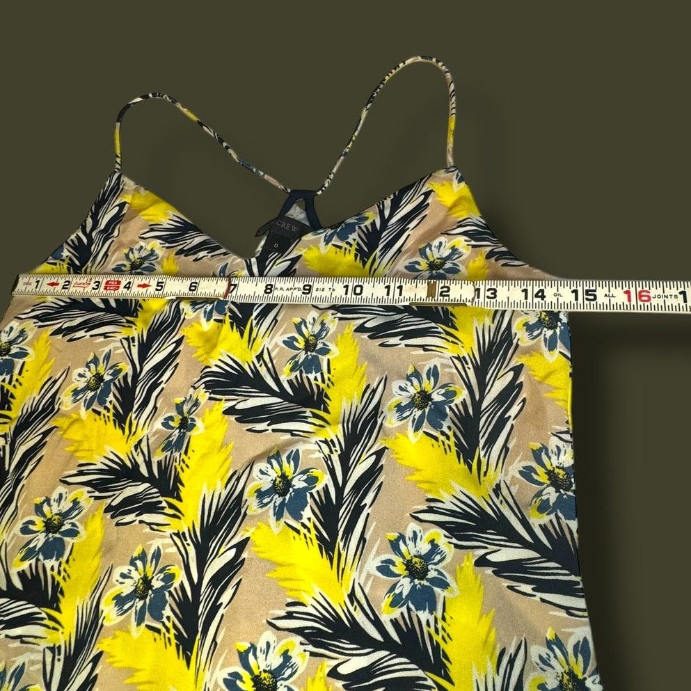 J.Crew J. Crew 100% Silk Tropical Summer Racerback Tank Blouse 0 Size XS / US 0-2 / IT 36-38 - 6 Thumbnail