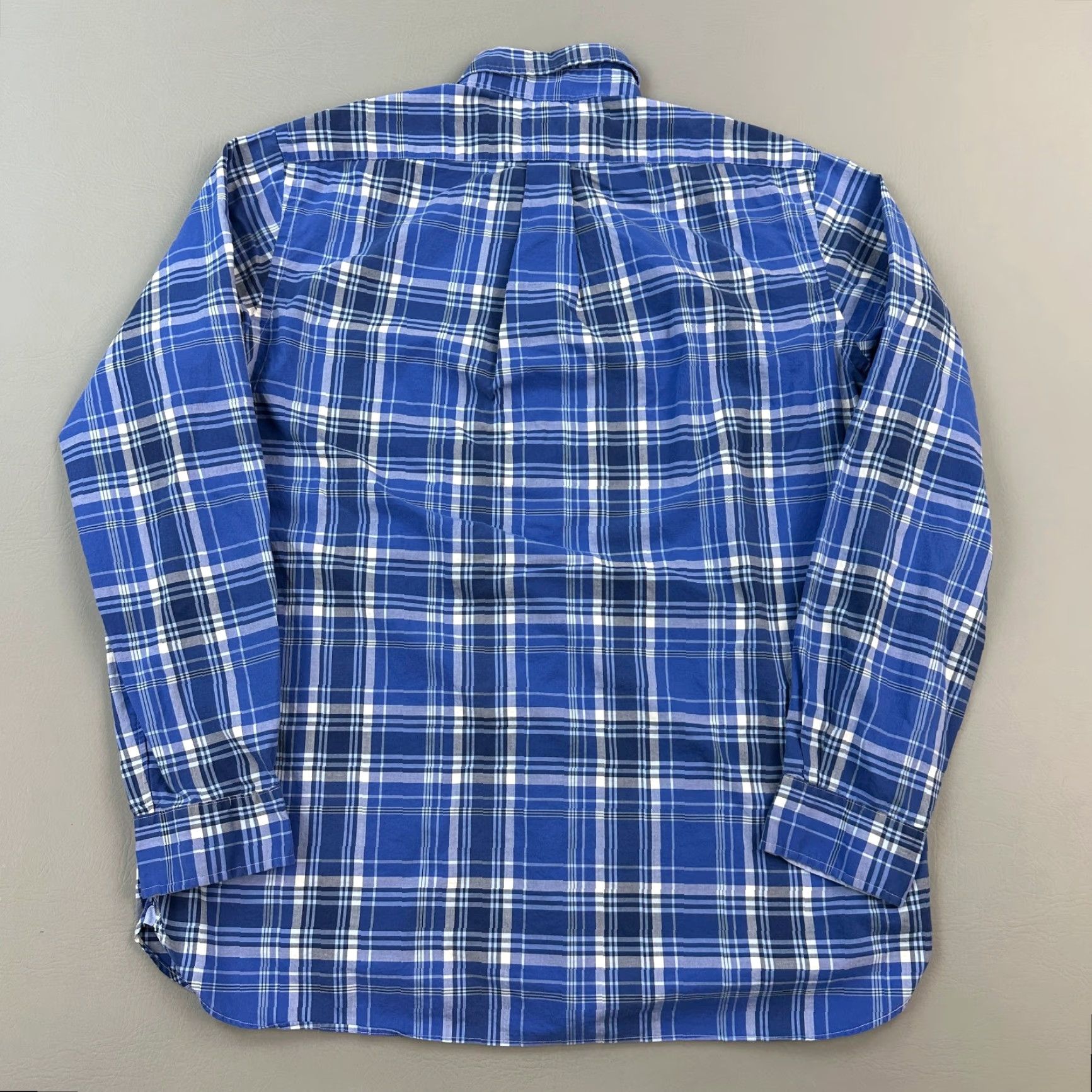 Ralph Lauren Ralph Lauren Shirt Mens Large Blue Plaid 100% Cotton Stretch Button-Down Casual Size US L / EU 52-54 / 3 - 7 Thumbnail