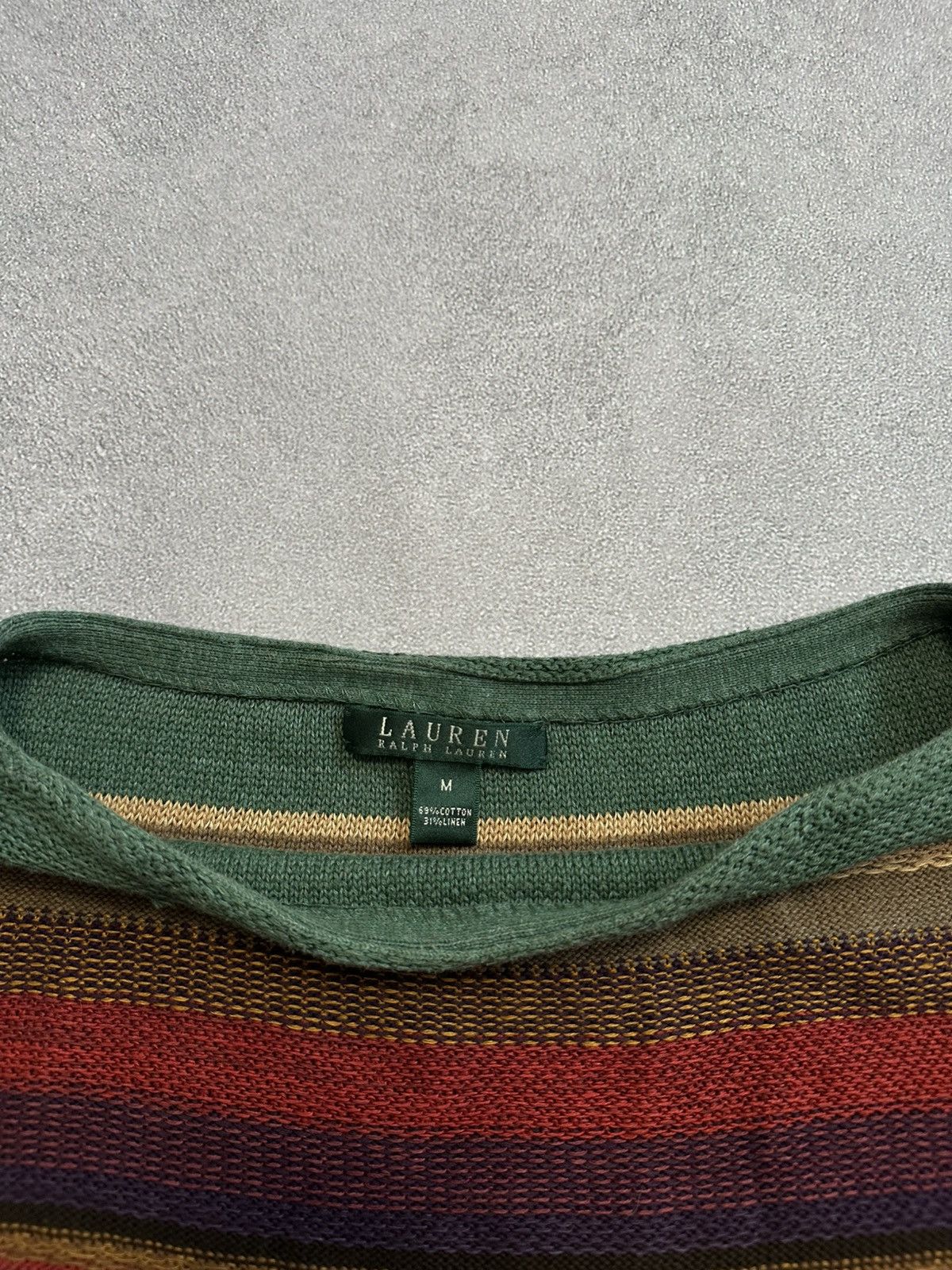 Ralph Lauren Vintage Lauren Ralph Lauren Striped Knit Sweater Size M / US 6-8 / IT 42-44 - 4 Thumbnail