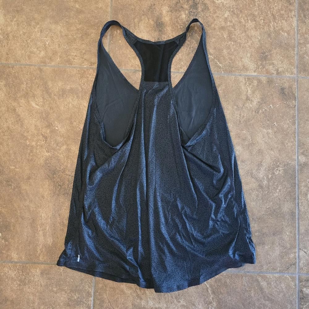 Designer Grey Black Speck Detailed Lucy Racerback Size L / US 10 / IT 46 - 2 Thumbnail