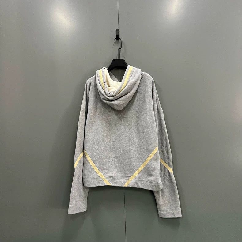 Greg Lauren greg lauren Grey patchwork hoodie 2506-Nextarrow Size US M / EU 48-50 / 2 - 2 Thumbnail