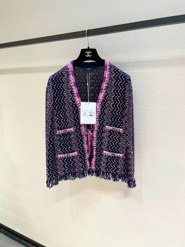 Chanel Chanel Color braided cardigan with tassels coat Size XXS / US 00 / IT 34 - 1 Thumbnail