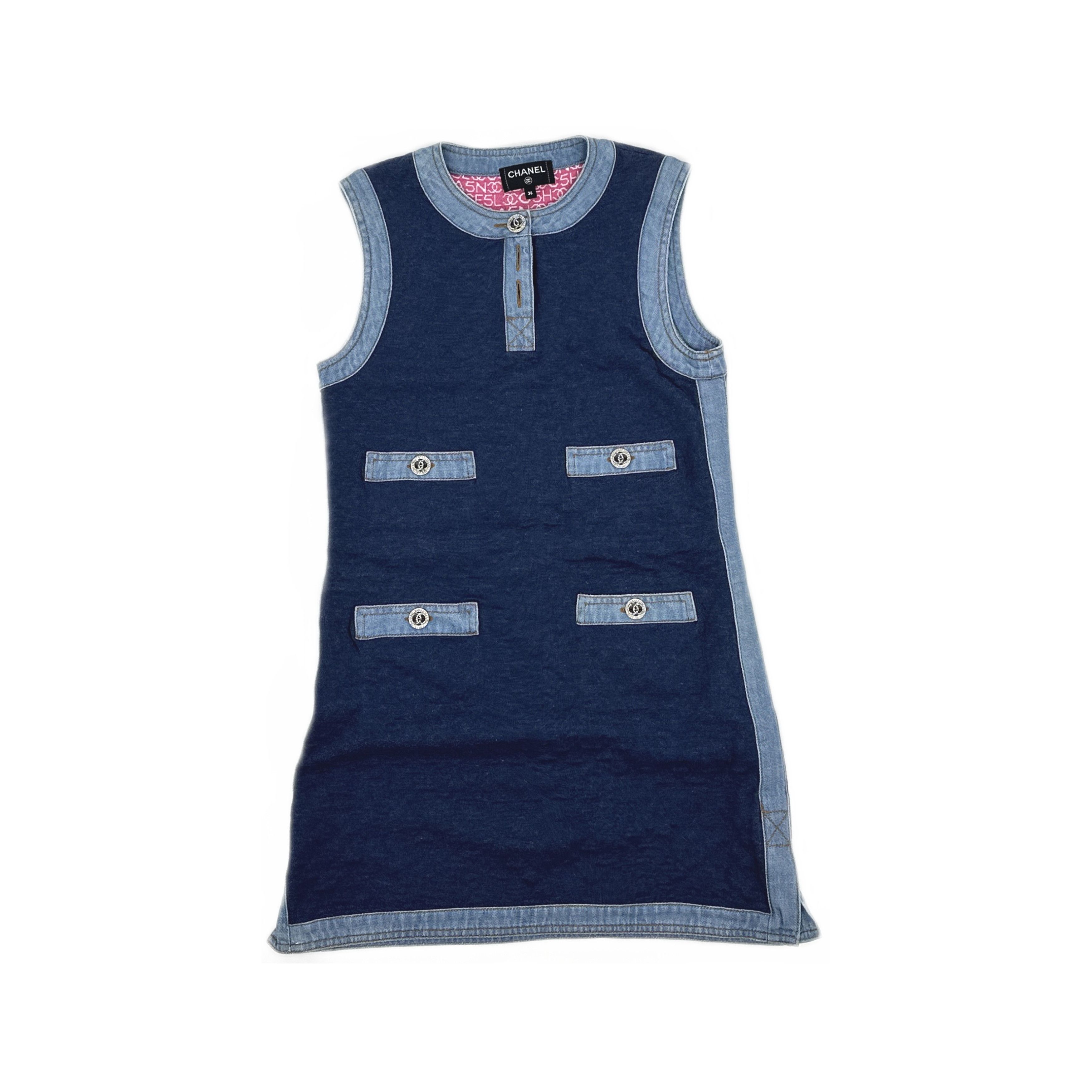 Chanel Chanel Blue Sleeveless Mini Dress Size 36 Size XS / US 0-2 / IT 36-38 - 1 Thumbnail