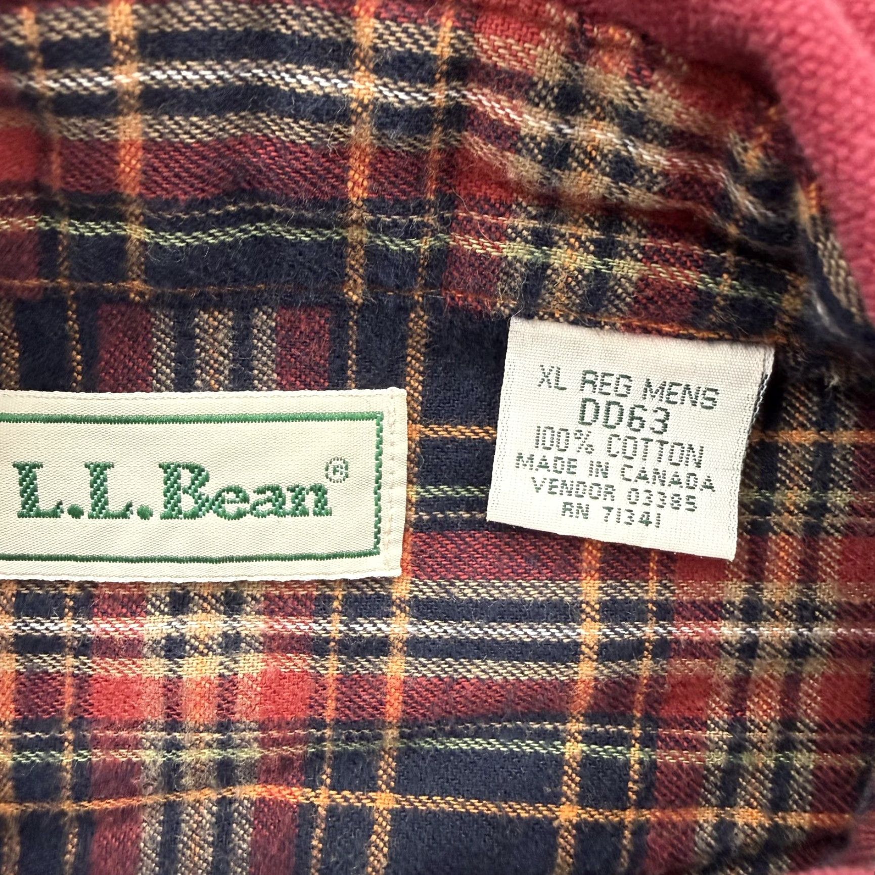 Vintage VINTAGE L.L.Bean Shacket Mens XL Red Flannel Lined Snap Front Cotton Workwear Canada Size US XL / EU 56 / 4 - 3 Thumbnail