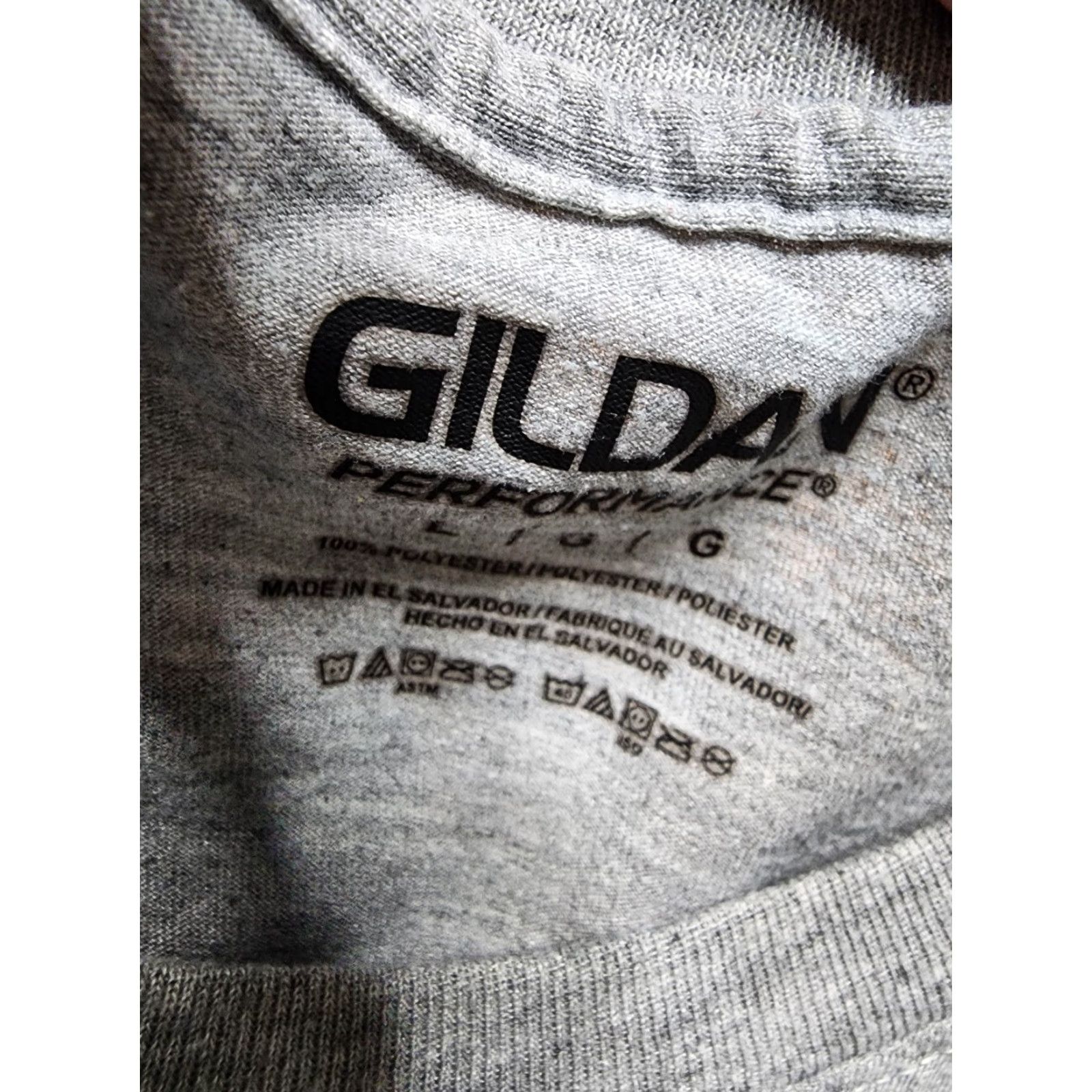 Gildan Mens L BBQ Funny T Shirt Double Sided Distress BK Gildan Cotton Short Sleeve Crew Neck Gray Size US L / EU 52-54 / 3 - 5 Thumbnail