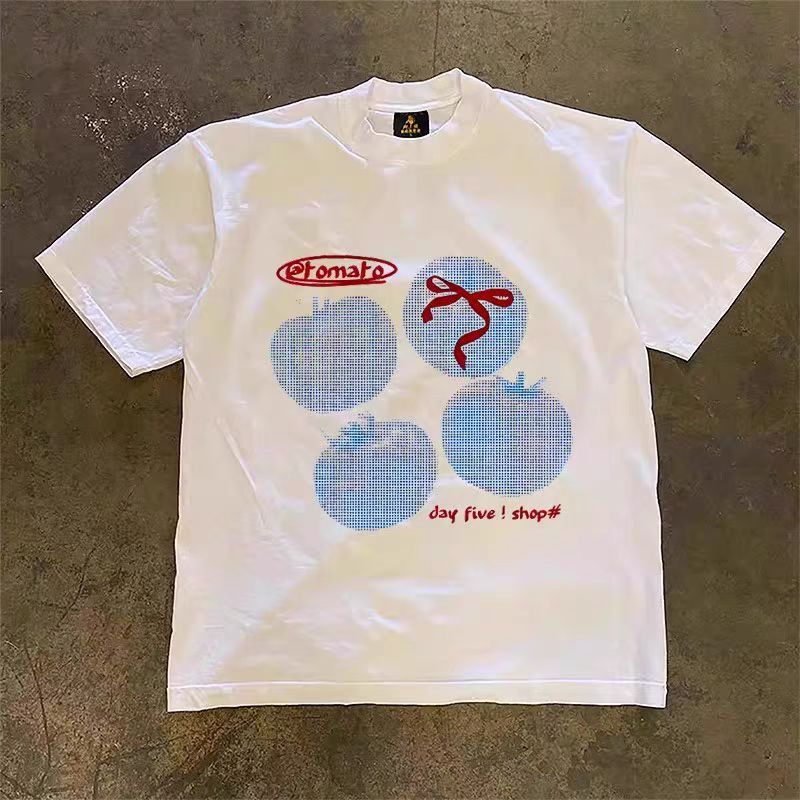 Japanese Brand × Vintage White casual retro loose potato print t-shirt Size US M / EU 48-50 / 2 - 1 Thumbnail